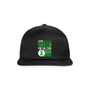Chemise contre le glaucome, je porte du vert pour la guérison - Casquette snapback - noir/noir - Devant