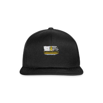 Childhood Cancer Awareness Shirt, Childhood - Snapback Cap - black/black - Front