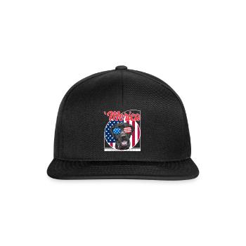 Amerika Hemd, Merica Deutsch Kurzhaar Vorstehhund - Snapback Cap - Schwarz/Schwarz - Vorne