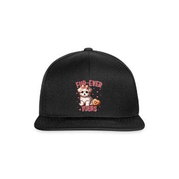 Chemise de la Saint-Valentin, fourrure-jamais vôtre forme de coeur - Casquette snapback - noir/noir - Devant