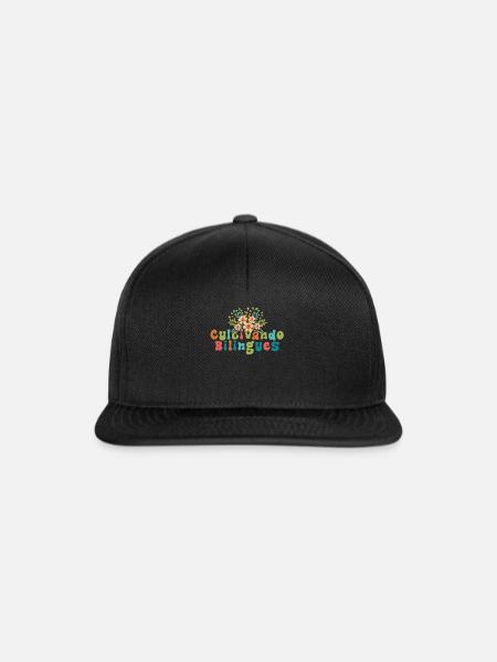 Cultivando Bilingües Spanischlehrer Bekleidung - Snapback Cap - Schwarz/Schwarz