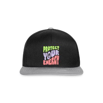Protect Your Energy - Snapback Cap - black/grey - Front
