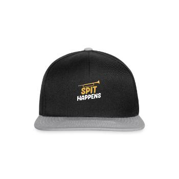 Spit Happens Trombonist, Musician, Bassist, Choir, - Snapback Cap - black/grey - Front