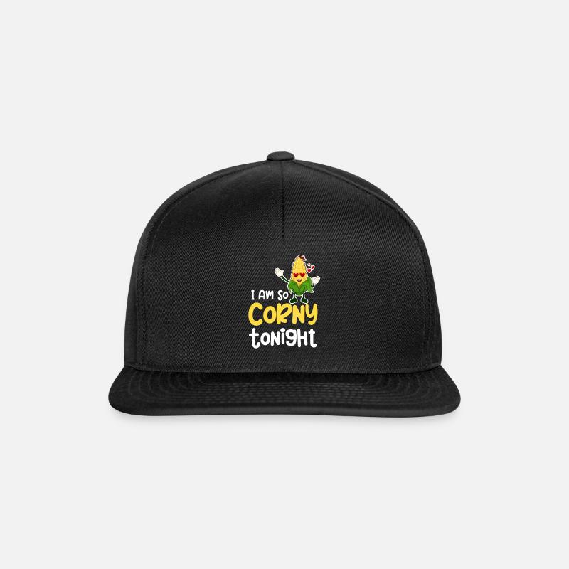 I'm so cheesy tonight. corn puns, - Snapback Cap - black/black