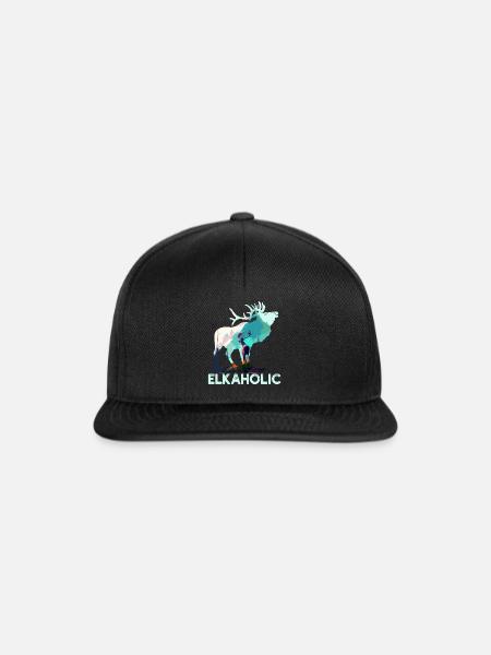 Elchjagd Elkaholic Jäger - Snapback Cap - Schwarz/Schwarz