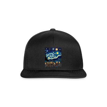 Hanukkah Nuit Étoilée Chemise Festival Des Lumières - Casquette snapback - noir/noir - Devant