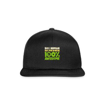 Pukwudgie Kryptide Folklore Mythen - Snapback Cap - Schwarz/Schwarz - Vorne