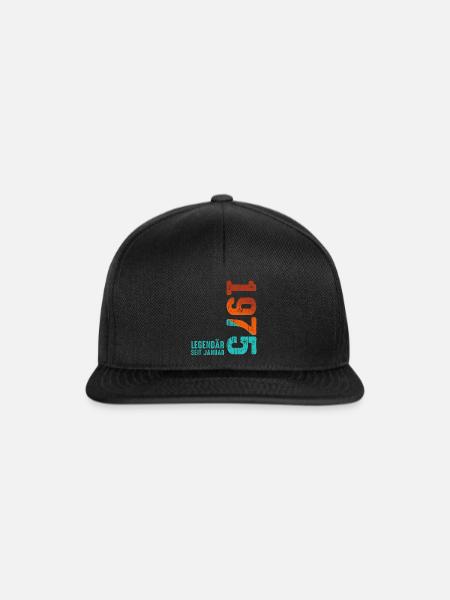 Limited Edition January 1975 Legendär Seit January - Snapback Cap - Schwarz/Schwarz