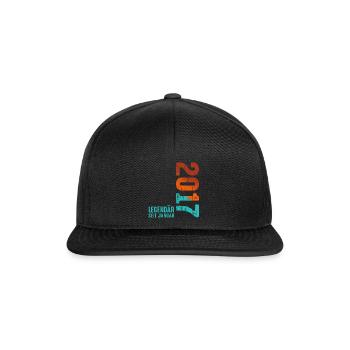 Limited Edition January 2017 Legendär Seit January - Snapback Cap - Schwarz/Schwarz - Vorne