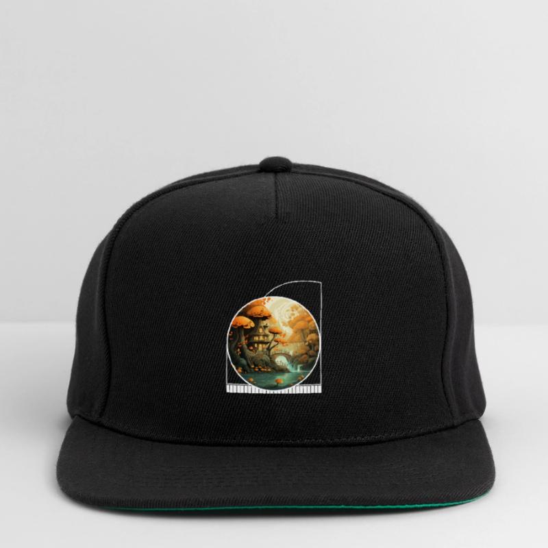 Werewolf Leaf Ride Cottagecore Toadstool Library Snapback Cap