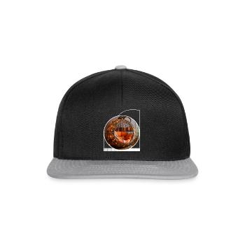 Sprite's Kürbisecke Cottagecore Halloween - Snapback Cap - Schwarz/Grau - Vorne