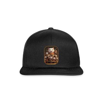 Maneki neko & ratons laveurs Double Luck T Shirt - Casquette snapback - noir/noir - Devant
