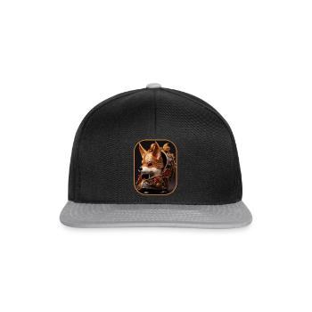 Casque de samouraï Corgi Warrior Spirit T Shirt - Casquette snapback - noir/gris - Devant