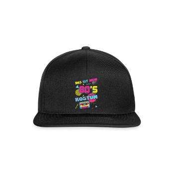 Das Ist Mein 80er Kostüm Alaaf Helau Rosenmontag - Snapback Cap - Schwarz/Schwarz - Vorne
