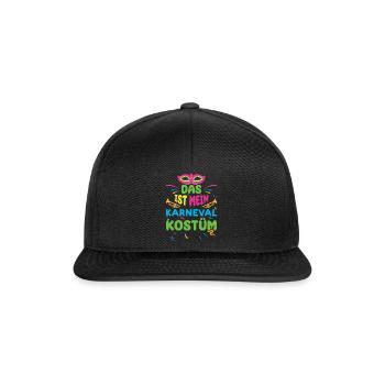 Das Ist Mein Karneval Kostüm - Snapback Cap - Schwarz/Schwarz - Vorne