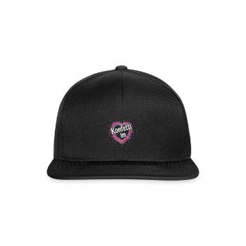 Konfetti Im Herz Fasching - Snapback Cap - Schwarz/Schwarz - Vorne