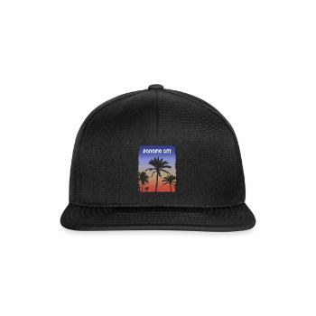 Panama City Floride coucher de soleil vacances Souvenir Palm - Casquette snapback - noir/noir - Devant