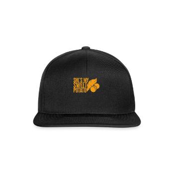 Thanksgiving Shirt, She's My Sweet Potato Tee, - Snapback Cap - black/black - Front