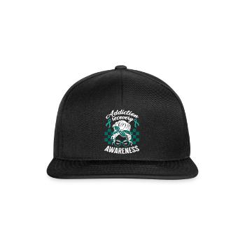 Drug Overdose Awareness Shirt, Addiction Recovery - Snapback Cap - black/black - Front