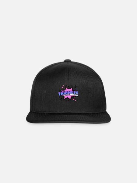 Fairness Ist Meine Superkraft Eigenschaft - Snapback Cap - Schwarz/Schwarz