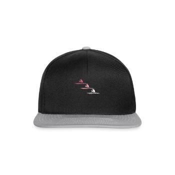 Farbenfrohe Weitsprung-Kunst - Snapback Cap - Schwarz/Grau - Vorne