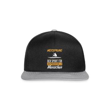 Elite Weitsprung - Snapback Cap - Schwarz/Grau - Vorne