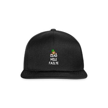 « Céad Míle Fáilte : Leprechaun Pride & Luck Tee » - Casquette snapback - noir/noir - Devant