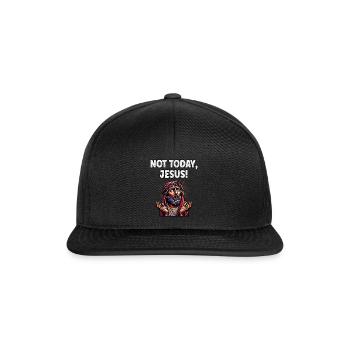 Lustiger Anti-Religions-Atheist-Agnostiker - Snapback Cap - Schwarz/Schwarz - Vorne