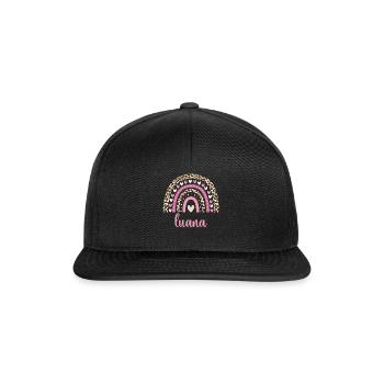 Luana Regenbogen Name Geburtstag Luana - Snapback Cap - Schwarz/Schwarz - Vorne