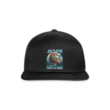 Chines nouvel an de Dragon Paisley à motifs - Casquette snapback - noir/noir - Devant