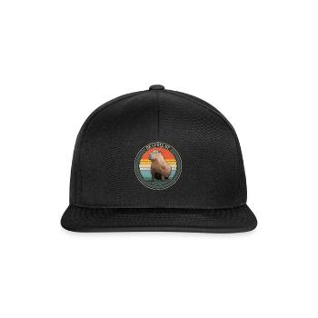 Capybara Shirt, Ok I Pull Up Cute Capybara Design - Snapback Cap - black/black - Front