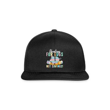 Chemise d’oeuf de Pâques, chasse aux oeufs pas d’économies - Casquette snapback - noir/noir - Devant