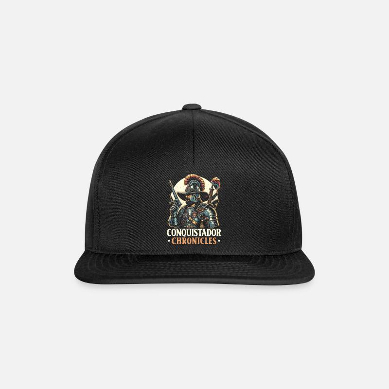 Spanischer Konquistador Kolonisator Entdecker Spanien - Snapback Cap - Schwarz/Schwarz
