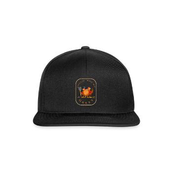 Chemise de Thanksgiving, Chillin avec mes dindes Tee, - Casquette snapback - noir/noir - Devant