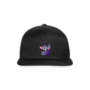 Alzheimer-Aufklärungs-Shirt, Vergiss mich - Snapback Cap - Schwarz/Schwarz - Vorne