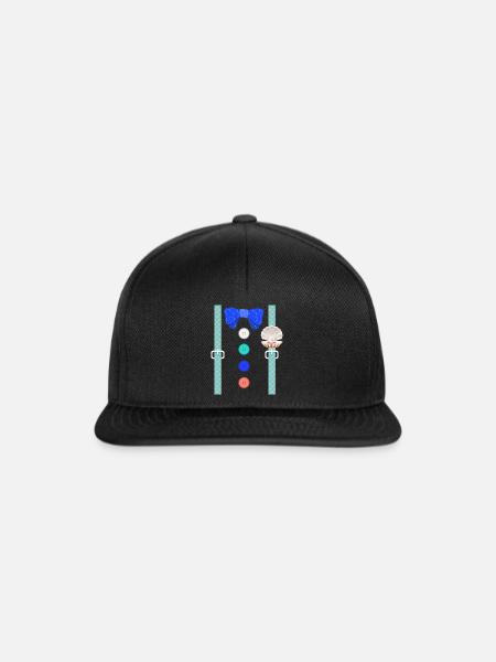 Fantasy Shirt, Strapse Meerjungfrau Muschelschuppen - Snapback Cap - Schwarz/Schwarz