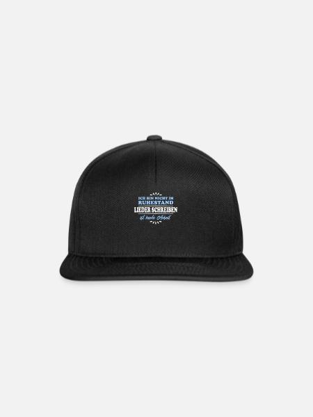 Ruhestand Rentner Pensioner Lieder-Komponist - Snapback Cap - Schwarz/Schwarz
