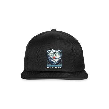 Après toute la journée Heartbeat Mountain EKG Ski - Casquette snapback - noir/noir - Devant