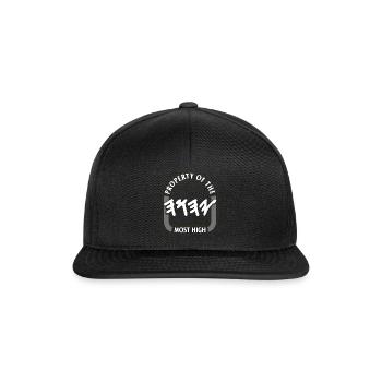 Hebrew Shirt, Property Of The Most High Yahuah - Snapback Cap - black/black - Front