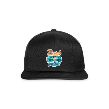 Beach please! - Snapback Cap - Schwarz/Schwarz - Vorne