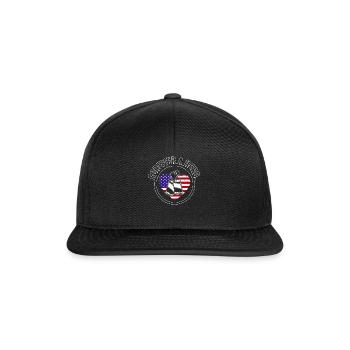 Veteranen-Hemd, Forever A Hero T-Shirt, Geschenk für - Snapback Cap - Schwarz/Schwarz - Vorne