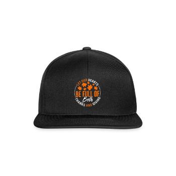 Chemise de Thanksgiving, que nos cœurs soient pleins de - Casquette snapback - noir/noir - Devant