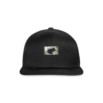 Chemise de Thanksgiving, Turquie Camo US Amérique drapeau - Casquette snapback - noir/noir - Devant