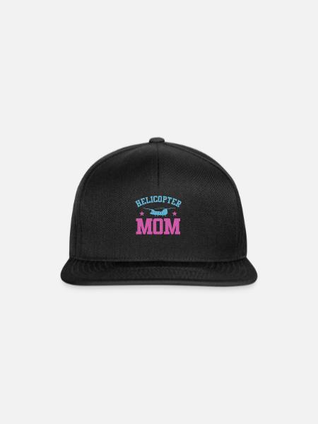 Helikopter Eltern Lustige Helikoptermutter - Snapback Cap - Schwarz/Schwarz