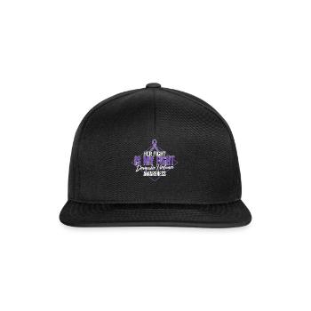 Chemise de sensibilisation à la violence domestique, son combat est - Casquette snapback - noir/noir - Devant