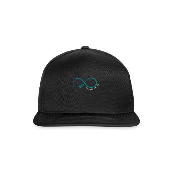 Cancer Awareness Shirt, Ovarian Cancer Awareness - Snapback Cap - black/black - Front