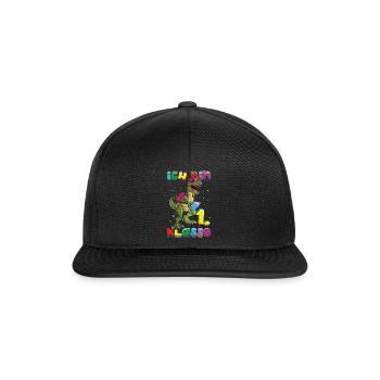 Je suis inscrit en 1ère année de dinosaure - Casquette snapback - noir/noir - Devant