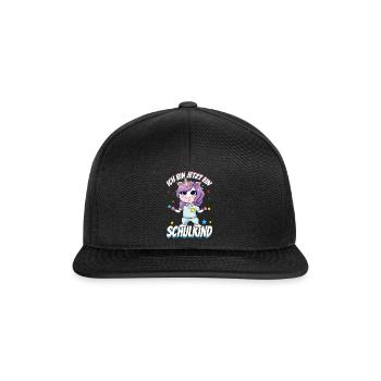 Je suis une licorne d’écolier maintenant - Casquette snapback - noir/noir - Devant