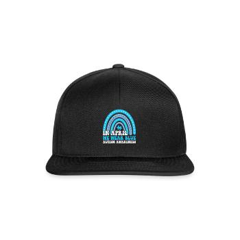 Autism Awareness in April We Wear Blue - Snapback Cap - black/black - Front