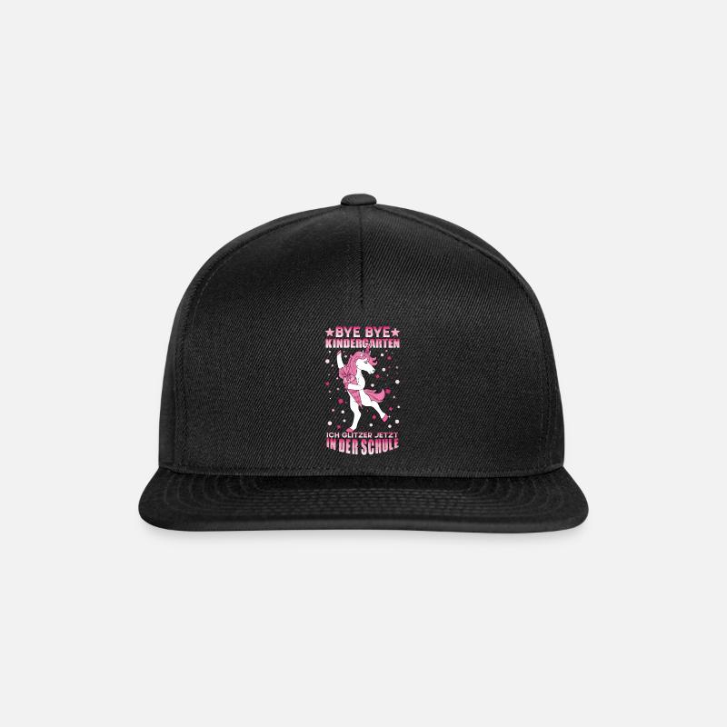 Bye Bye Kindergarten Einschulung Ich Glitzer Jetzt - Snapback Cap - Schwarz/Schwarz